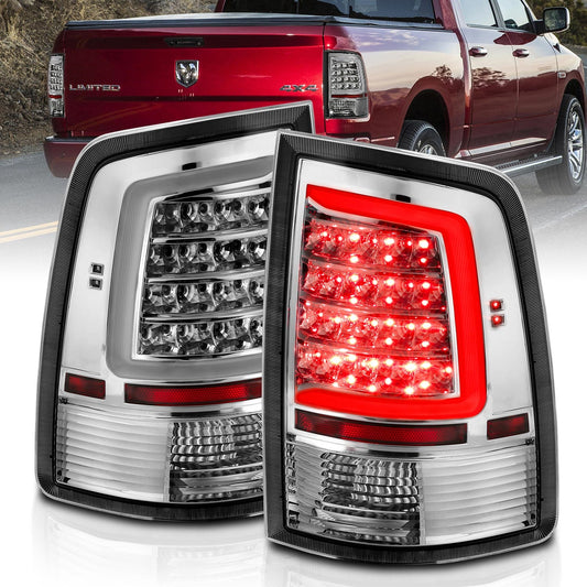 Anzo USA | LED Tail Light Assembly LED Clear Lens Chrome Housing w/Plank Style Design Pair | Fits Ram 1500 | 311320