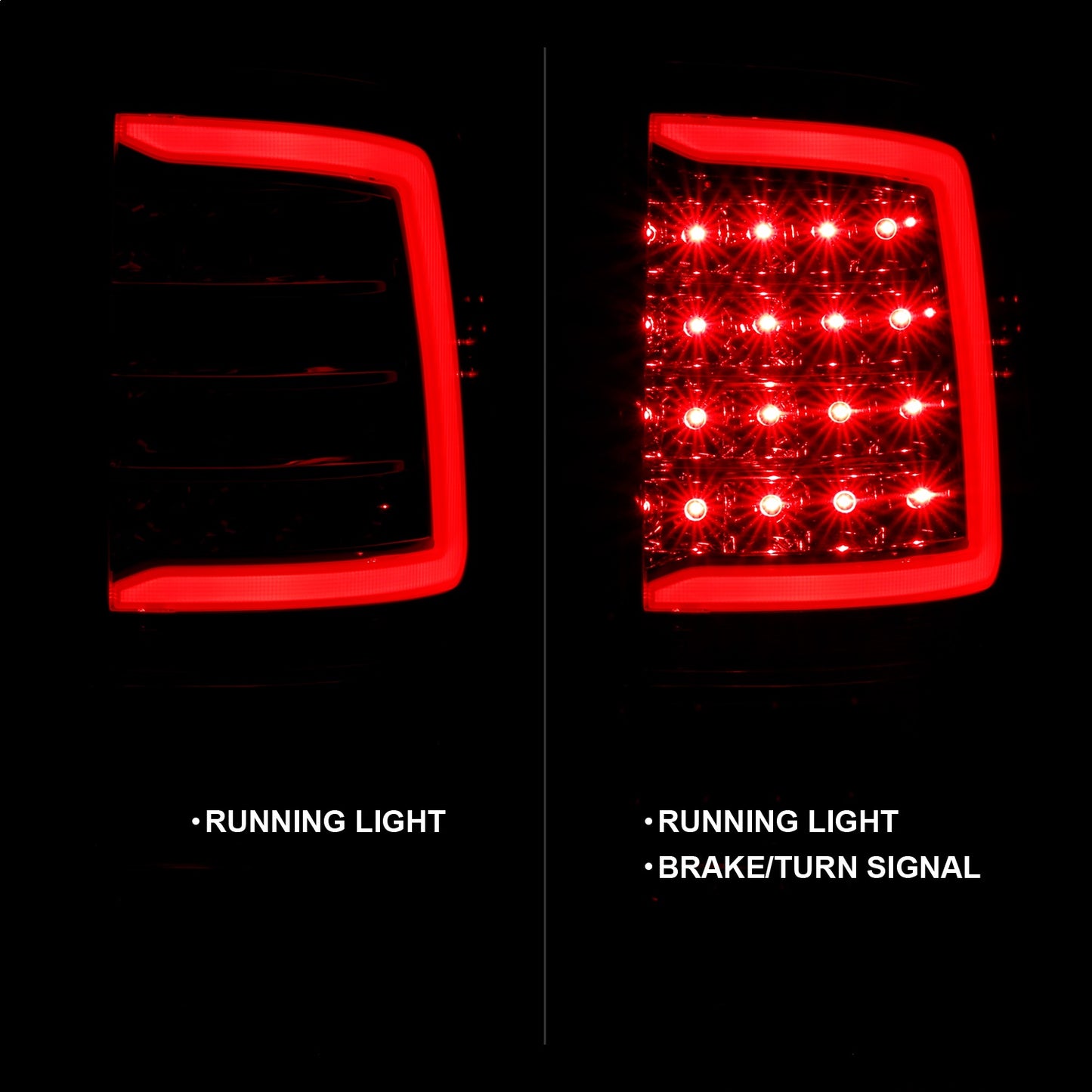 Anzo USA | LED Tail Light Assembly LED Clear Lens Chrome Housing w/Plank Style Design Pair | Fits Ram 1500 | 311320