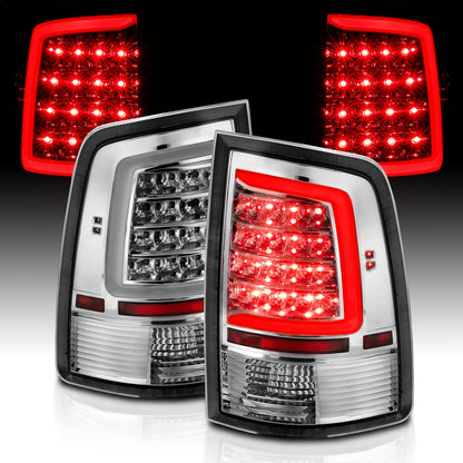 Anzo USA | LED Tail Light Assembly LED Clear Lens Chrome Housing w/Plank Style Design Pair | Fits Ram 1500 | 311320