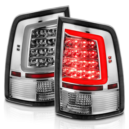 Anzo USA | LED Tail Light Assembly LED Clear Lens Chrome Housing w/Plank Style Design Pair | Fits Ram 1500 | 311320