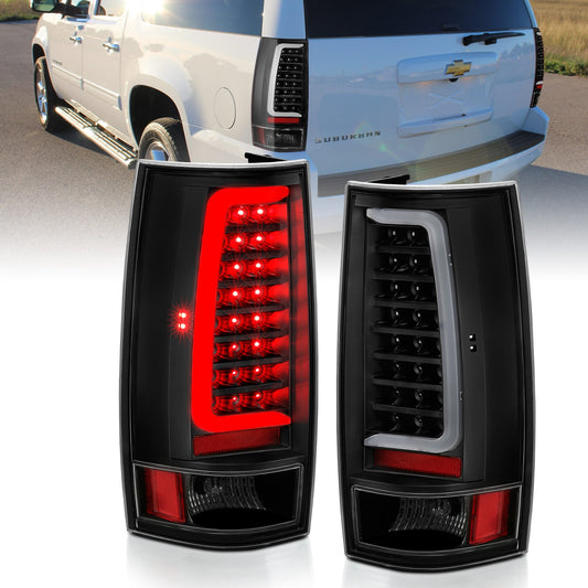 Anzo USA | LED Tail Light Assembly LED Clear Lens Black Housing w/Plank Style Design Pair | Fits Silverado 2500 HD | 311321