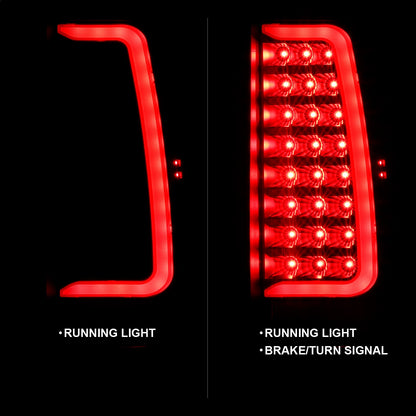 Anzo USA | LED Tail Light Assembly LED Clear Lens Black Housing w/Plank Style Design Pair | Fits Silverado 2500 HD | 311321