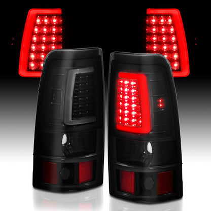 Anzo USA | LED Tail Light Assembly LED Smoke Lens Black Pair | Fits Silverado 1500 | 311331