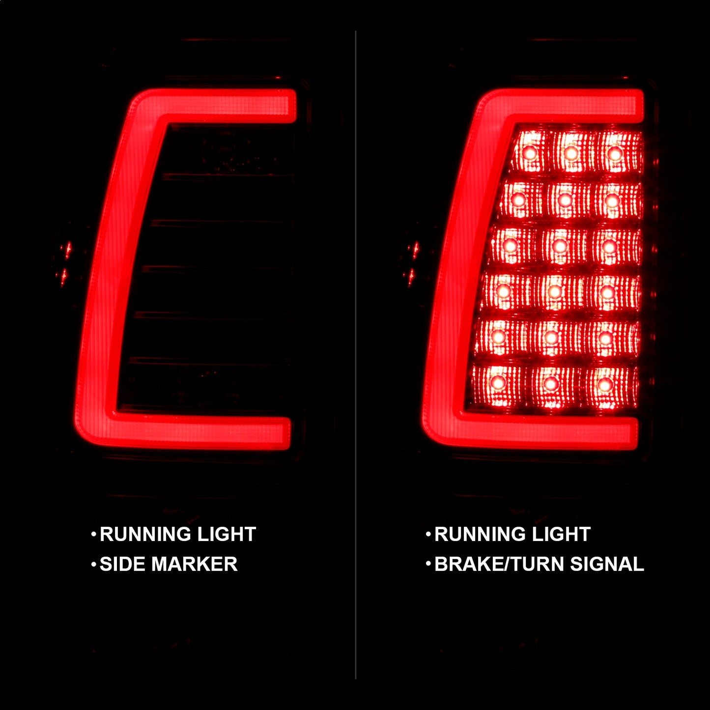 Anzo USA | LED Tail Light Assembly LED Red/Clear Lens Chrome Pair | Fits Silverado 1500 | 311332