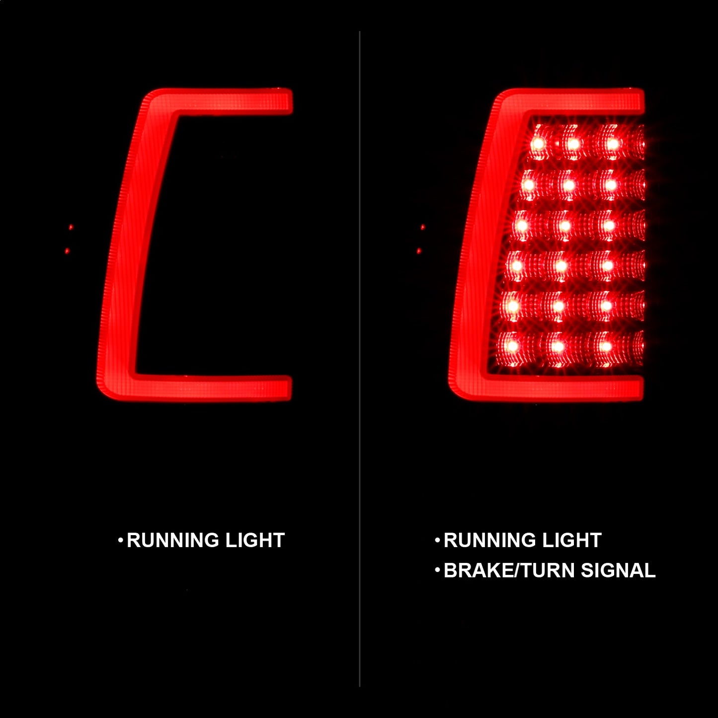Anzo USA | LED Tail Light Assembly LED Smoke Lens Black Pair | Fits Silverado 1500 | 311334