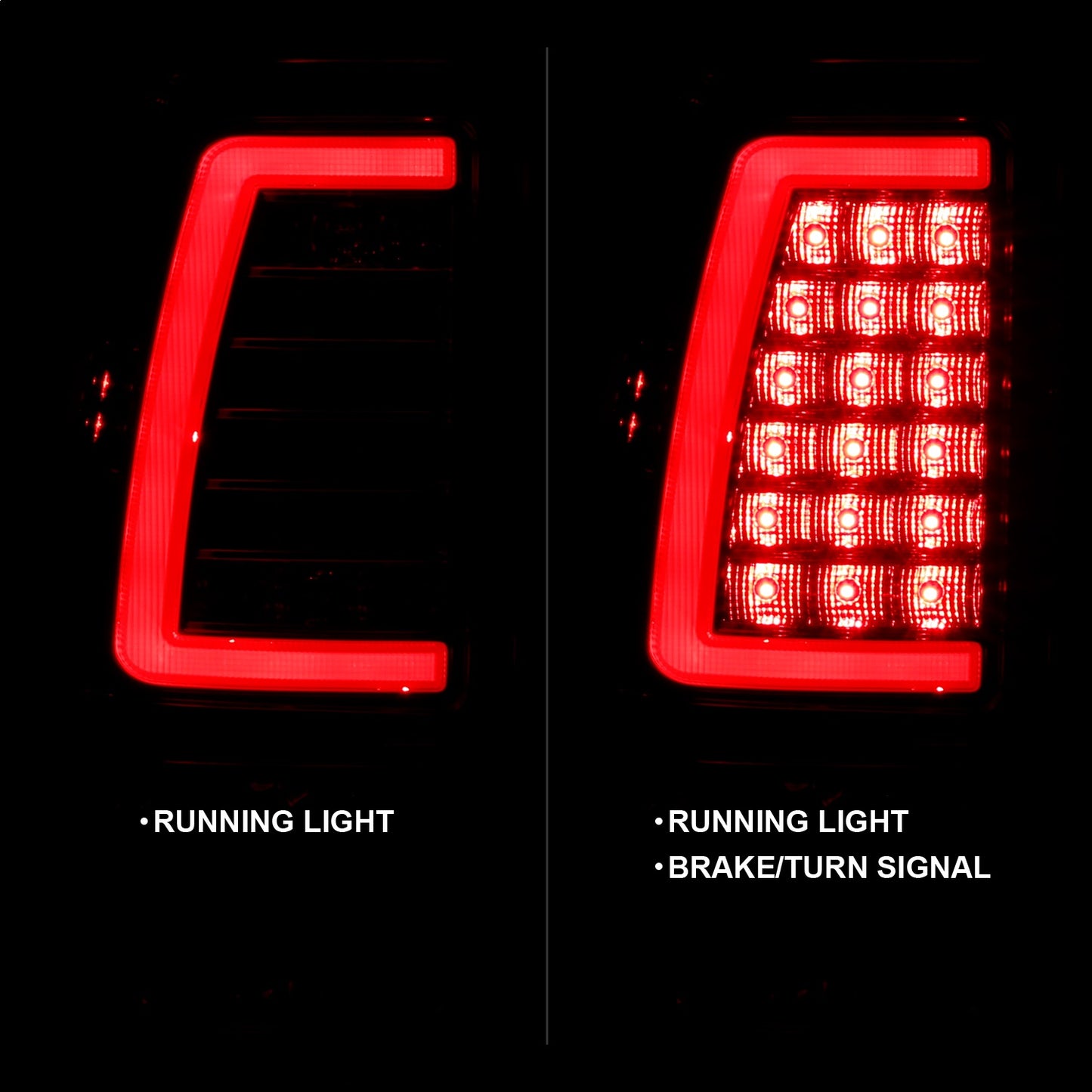Anzo USA | LED Tail Light Assembly LED Red/Clear Lens Chrome Pair | Fits Silverado 1500 | 311335