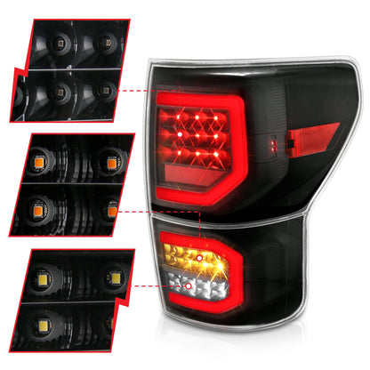 Anzo USA | LED Tail Light Assembly LED Clear Lens Black Housing Pair | Fits Tundra | 311336