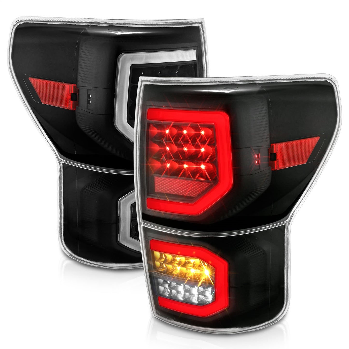 Anzo USA | LED Tail Light Assembly LED Clear Lens Black Housing Pair | Fits Tundra | 311336