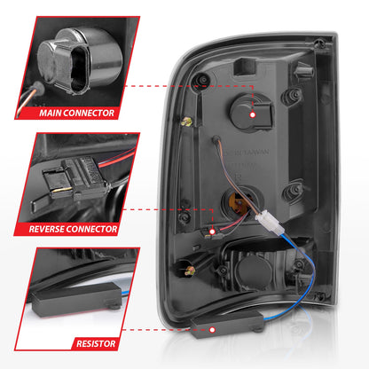 Anzo USA | LED Tail Light Assembly LED Smoke Lens Black Housing w/Light Bar Pair | Fits F-150 | 311343