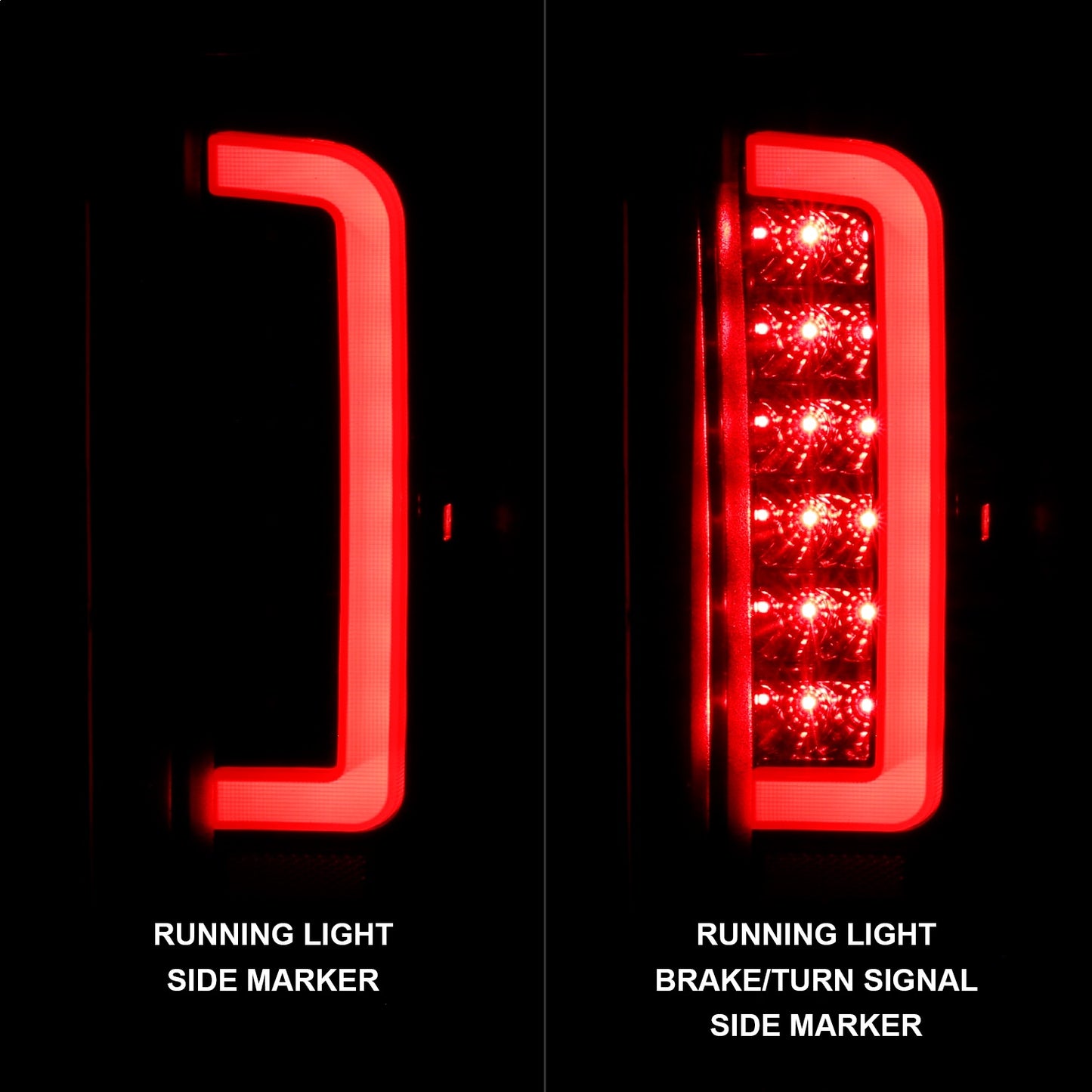 Anzo USA | LED Tail Light Assembly LED Clear Lens Black Housing Pair | Fits F-150 | 311350