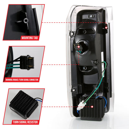 Anzo USA | LED Tail Light Assembly LED Clear Lens Black Housing Pair | Fits F-150 | 311350