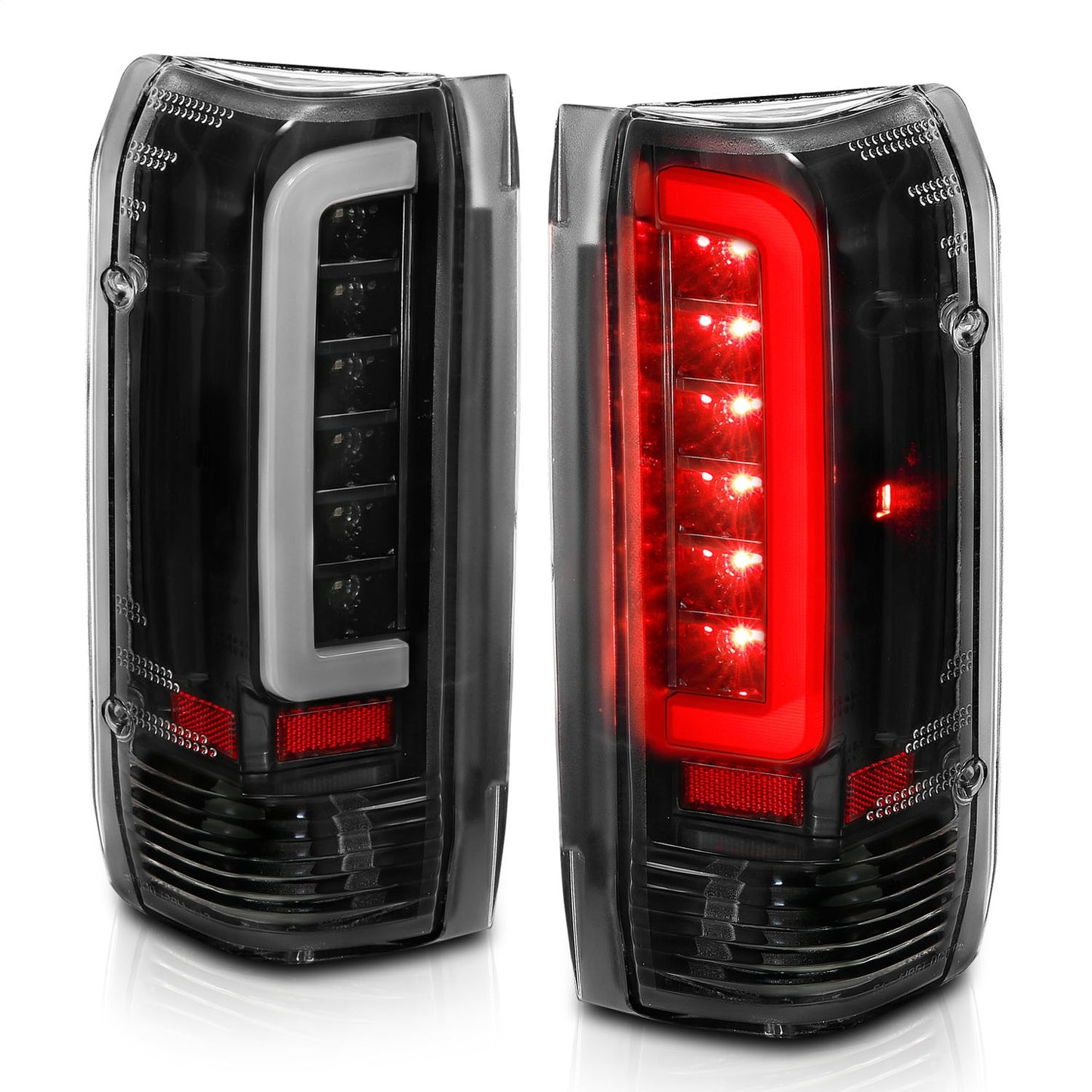 Anzo USA | LED Tail Light Assembly LED Clear Lens Black Housing Pair | Fits F-150 | 311350