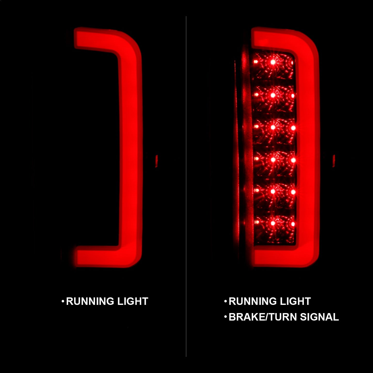 Anzo USA | LED Tail Light Assembly LED Smoke Lens Black Housing Pair | Fits F-150 | 311351