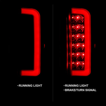 Anzo USA | LED Tail Light Assembly LED Smoke Lens Black Housing Pair | Fits F-150 | 311351
