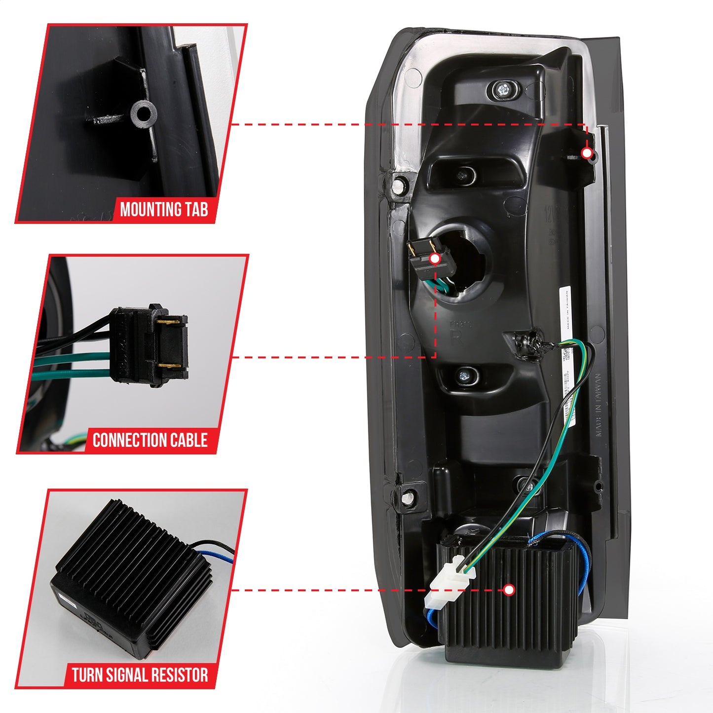 Anzo USA | LED Tail Light Assembly LED Smoke Lens Black Housing Pair | Fits F-150 | 311351