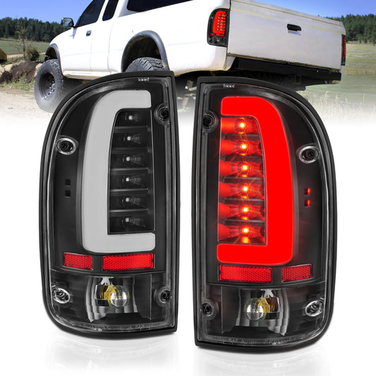 Anzo USA | LED Tail Light Assembly LED Clear Lens Black Housing Pair | Fits Tacoma | 311353