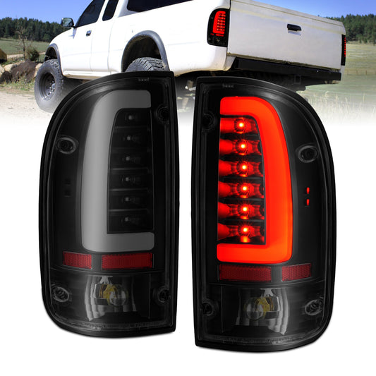 Anzo USA | LED Tail Light Assembly LED Smoke Lens Black Housing Pair | Fits Tacoma | 311354