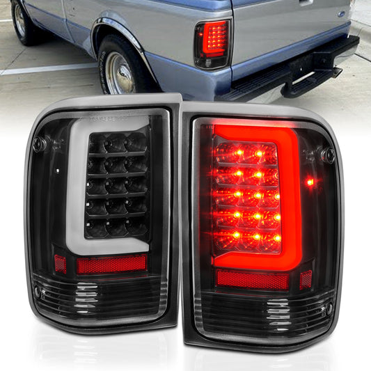 Anzo USA | LED Tail Light Assembly LED Clear Lens Black Housing w/Light Bar Pair | Fits Ranger | 311359