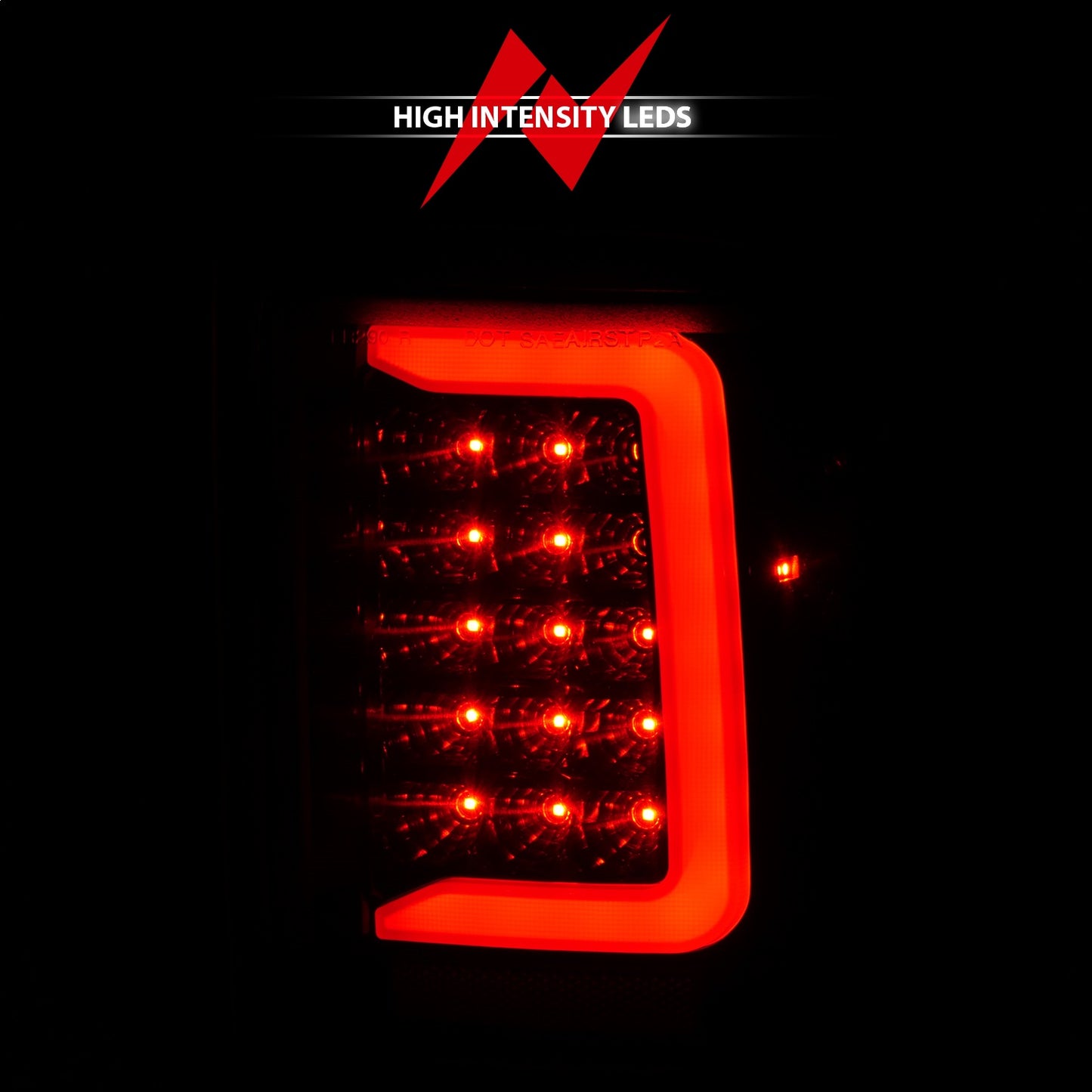 Anzo USA | LED Tail Light Assembly LED Smoke Lens Black Housing w/Light Bar Pair | Fits Ranger | 311360