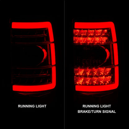 Anzo USA | LED Tail Light Assembly LED Red Lens Chrome Housing Pair | Fits Sierra 1500 | 311364