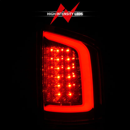 Anzo USA | LED Tail Light Assembly LED Red/Clear Lens Black Housing w/Light Bar Pair | Fits Ram 1500 | 311370