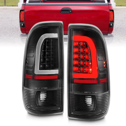 Anzo USA | LED Tail Light Assembly LED Clear Lens Black Housing w/Light Bar Pair | Fits F-150 | 311377