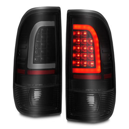 Anzo USA | LED Tail Light Assembly LED Smoke Lens Black Housing w/Light Bar Pair | Fits F-150 | 311378