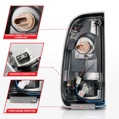 Anzo USA | LED Tail Light Assembly  LED  Clear Lens  Black Housing  w/Light Bar  Pair  |  Fits F-250 Super Duty | 311379