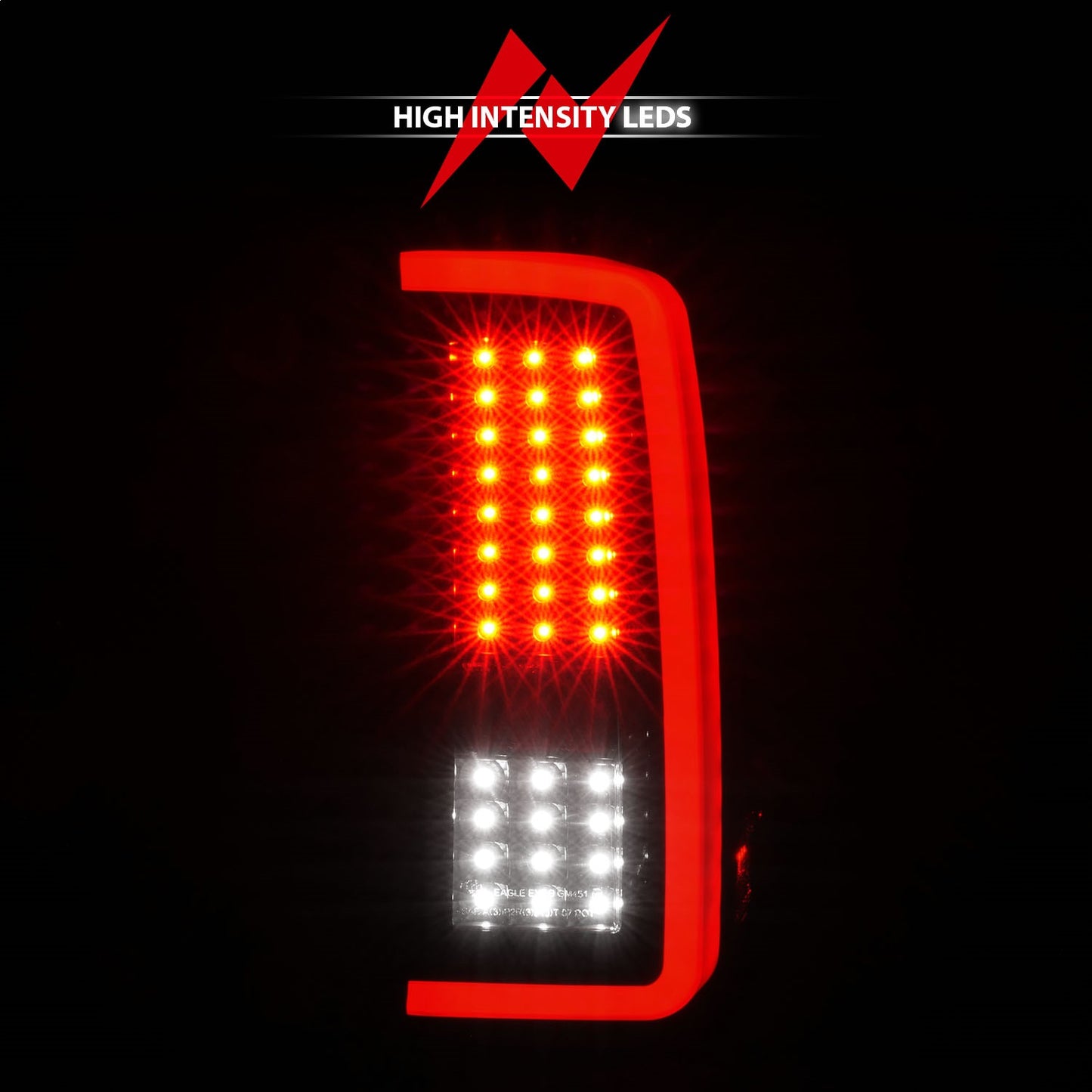 Anzo USA | LED Tail Light Assembly LED Smoke Lens Black Housing w/Light Bar Pair | Fits Silverado 1500 | 311381