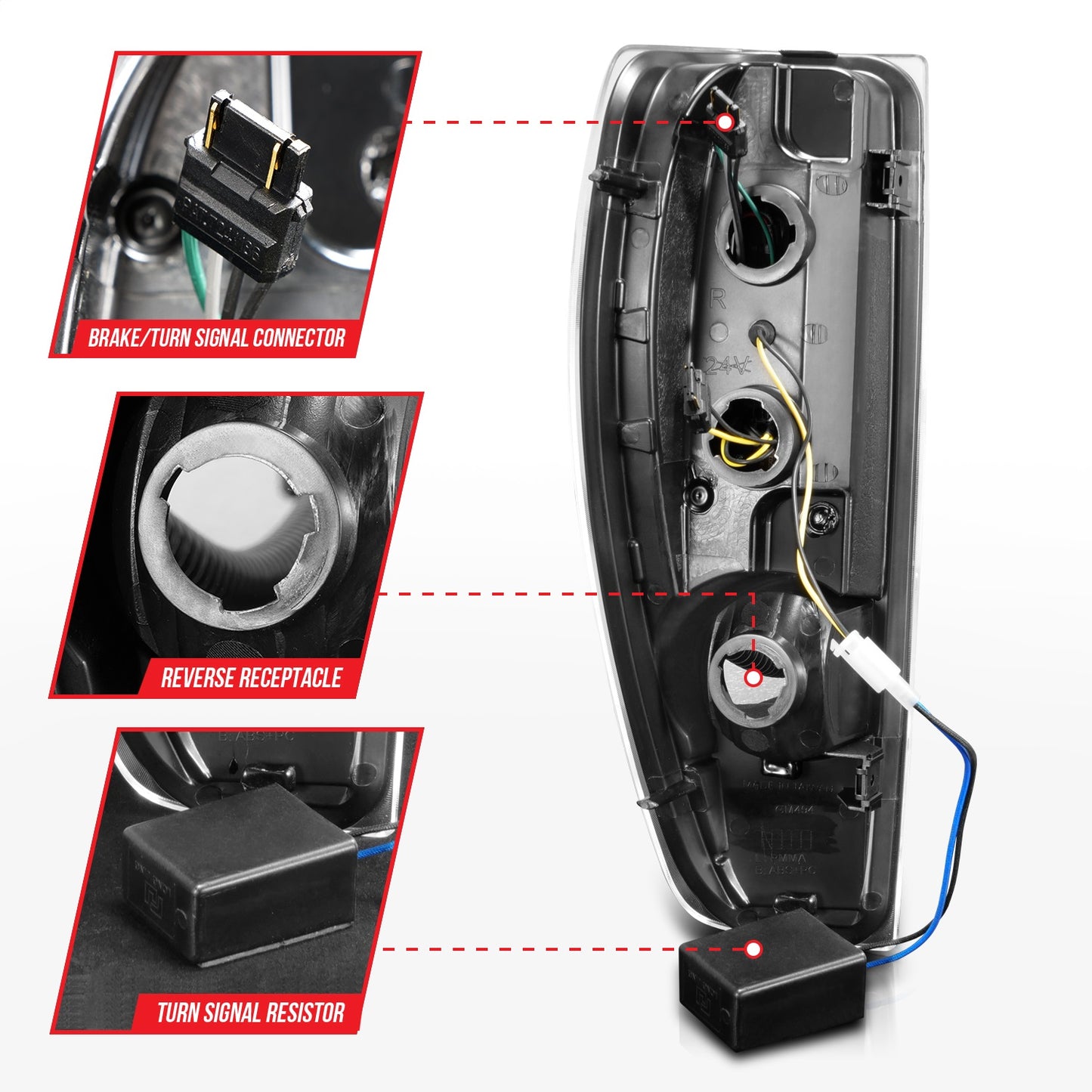 Anzo USA | LED Tail Light Assembly LED Smoke Lens Black Housing w/Light Bar Pair | Fits Colorado | 311383
