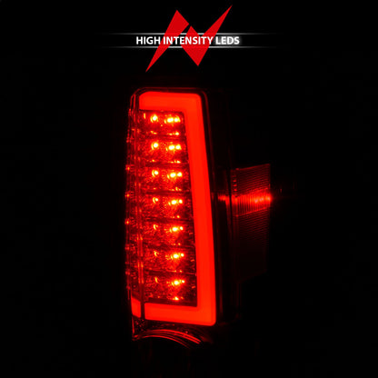 Anzo USA | LED Tail Light Assembly LED Red/Clear Lens Chrome Housing w/Light Bar Pair | Fits Colorado | 311384