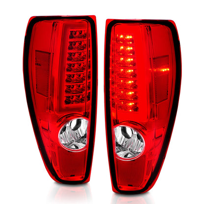 Anzo USA | LED Tail Light Assembly LED Red/Clear Lens Chrome Housing w/Light Bar Pair | Fits Colorado | 311384