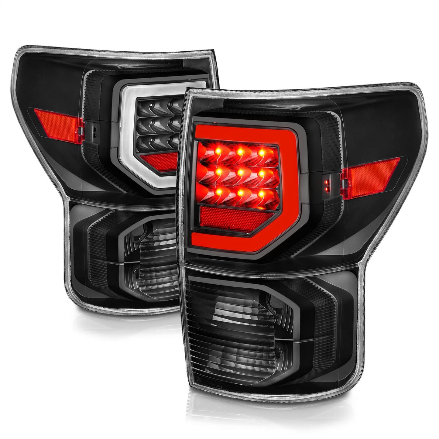Anzo USA | LED Tail Light Assembly Clear Lens w/Light Bars Black Housing | Fits Tundra | 311386