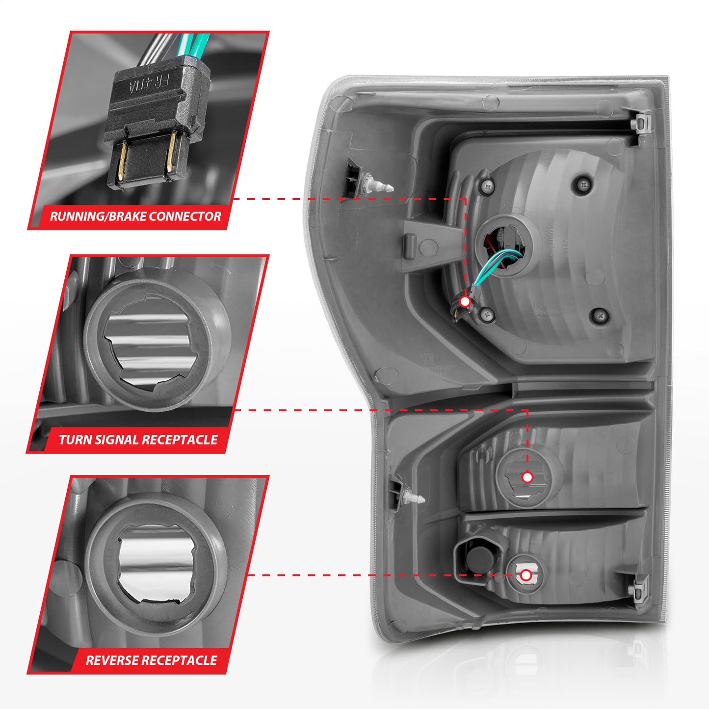 Anzo USA | LED Tail Light Assembly Smoke Lens w/Light Bars Black Housing | Fits Tundra | 311387