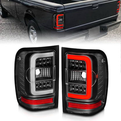 Anzo USA | LED Tail Light Assembly LED Clear Lens Black Housing w/Light Bar Pair | Fits Ranger | 311390