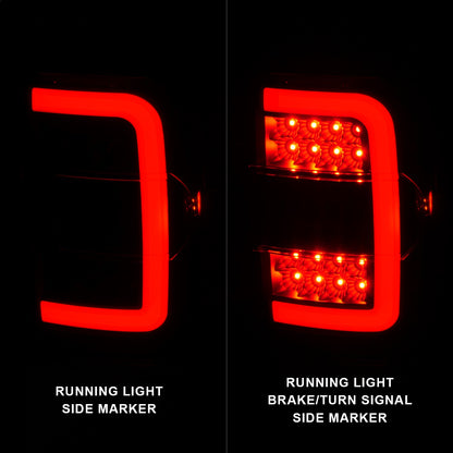 Anzo USA | LED Tail Light Assembly LED Clear Lens Black Housing w/Light Bar Pair | Fits Ranger | 311390