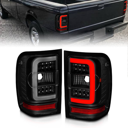 Anzo USA | LED Tail Light Assembly LED Smoke Lens Black Housing w/Light Bar Pair | Fits Ranger | 311391