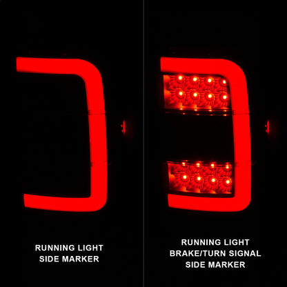 Anzo USA | LED Tail Light Assembly LED Smoke Lens Black Housing w/Light Bar Pair | Fits Ranger | 311391