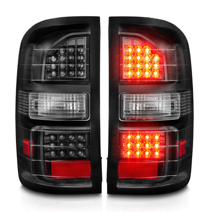 Anzo USA | LED Tail Light Assembly Clear Lens Black Housing Pair | Fits Sierra 1500 | 311397