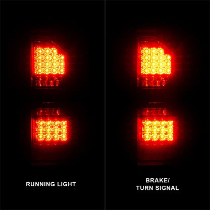 Anzo USA | LED Tail Light Assembly Smoke Lens Black Housing Pair | Fits Sierra 1500 | 311398