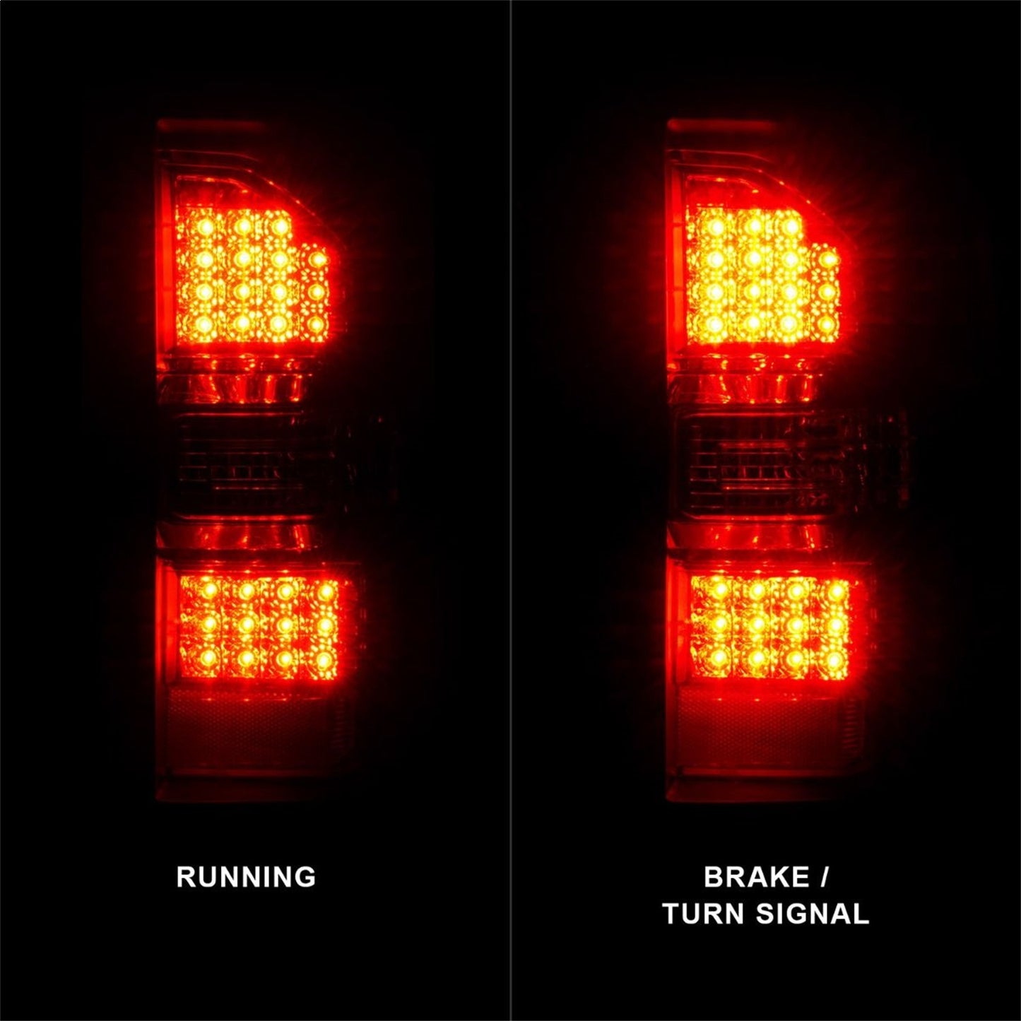 Anzo USA | LED Tail Light Assembly Red/Clear Lens Chrome Housing Pair | Fits Sierra 1500 | 311399