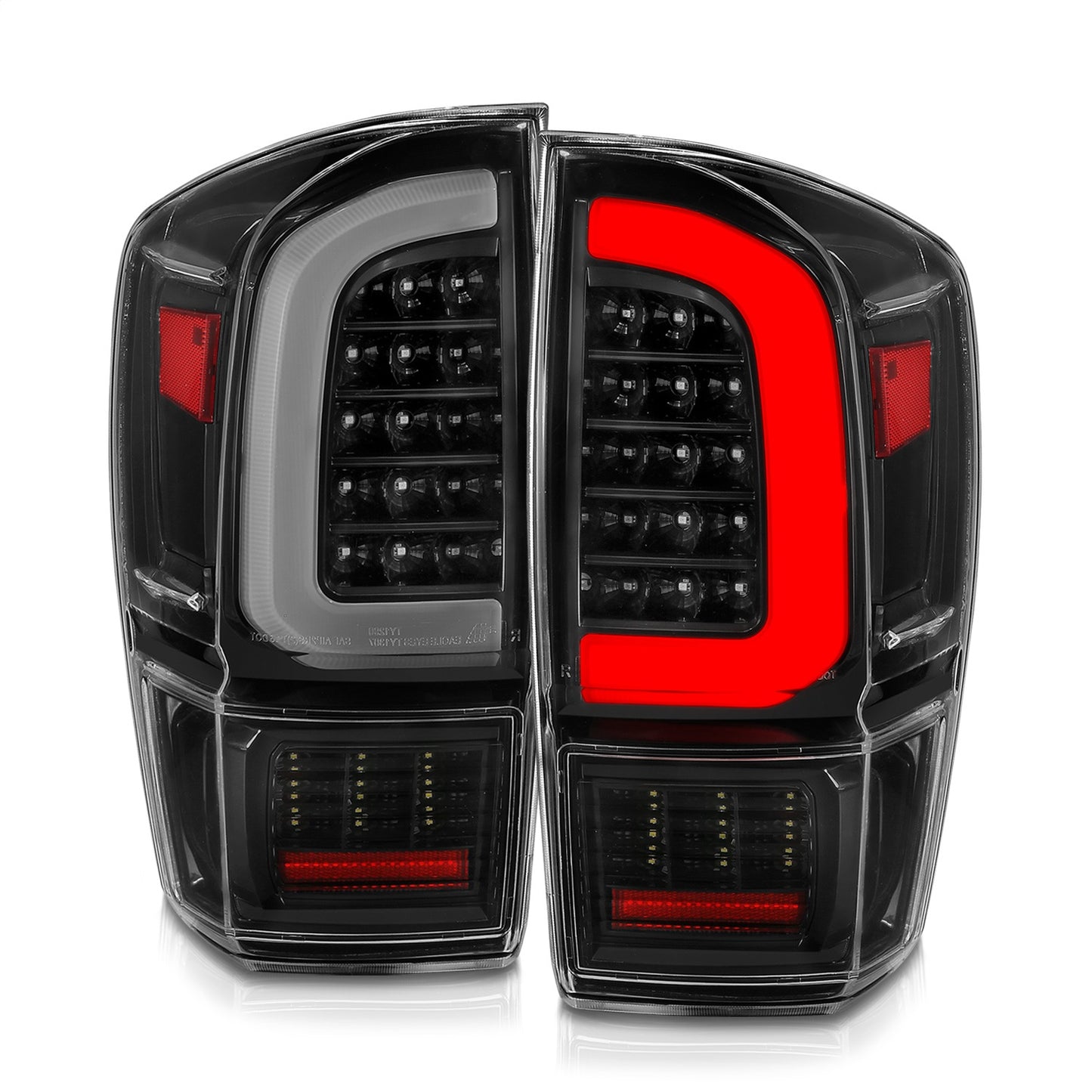 Anzo USA | LED Tail Light Assembly Clear Lens Black Housing w/Light Bar Sequential | Fits Tacoma | 311400