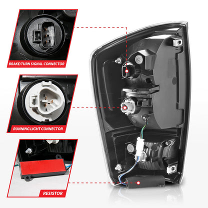 Anzo USA | LED Tail Light Assembly Smoke Lens Black Housing w/Light Bar Sequential | Fits Tacoma | 311401
