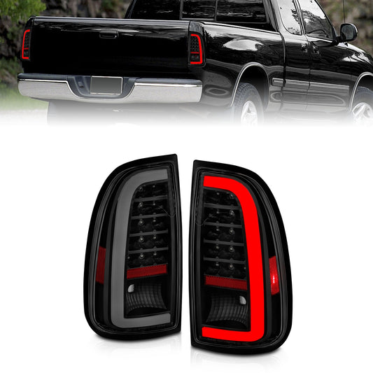 Anzo USA | LED Tail Light Assembly LED Smoke Lens Black Housing w/Light Bar Pair | Fits Tundra | 311412