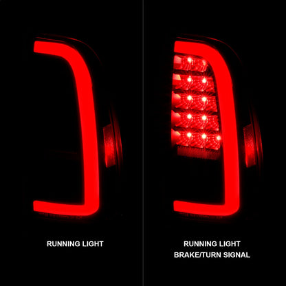 Anzo USA | LED Tail Light Assembly LED Smoke Lens Black Housing w/Light Bar Pair | Fits Tundra | 311412