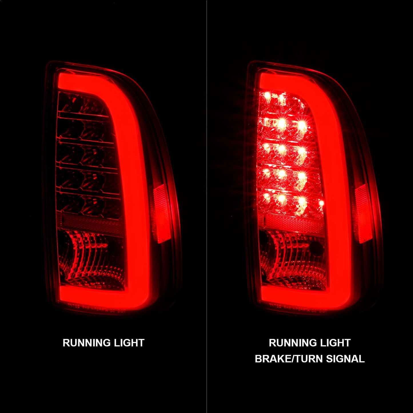 Anzo USA | LED Tail Light Assembly LED Clear Lens Chrome Housing w/Light Bar Pair | Fits Tundra | 311413