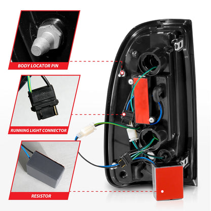Anzo USA | LED Tail Light Assembly LED Clear Lens Chrome Housing w/Light Bar Pair | Fits Tundra | 311413