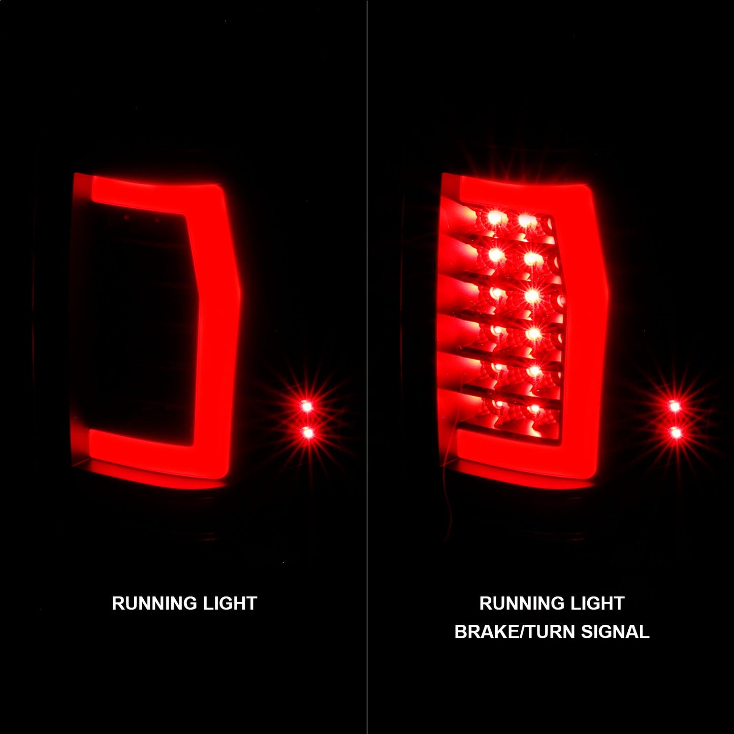 Anzo USA | Tail Light Assembly LED Clear Lens Black Housing w/Light Bar Pair | Fits TITAN | 311420