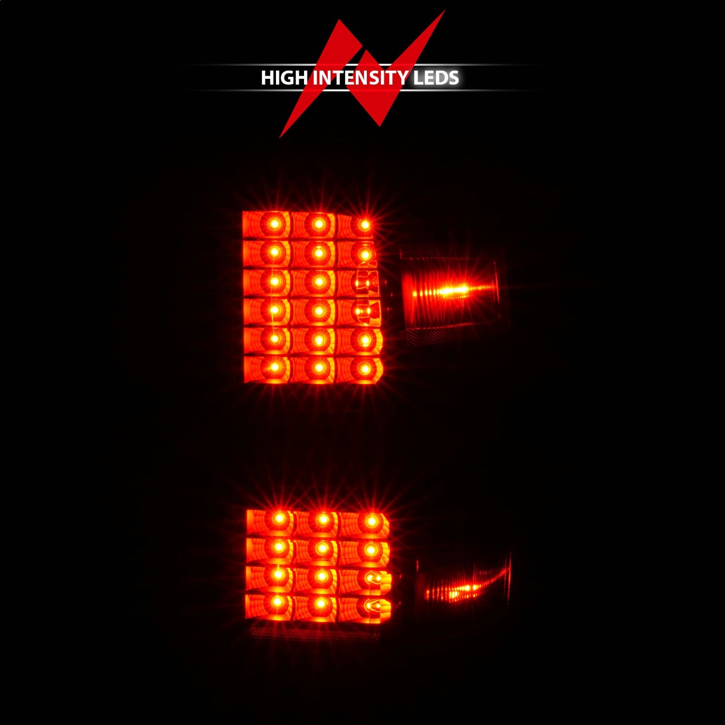 Anzo USA | LED Tail Light Assembly LED Clear Lens Black Housing Pair | Fits Silverado 1500 | 311423