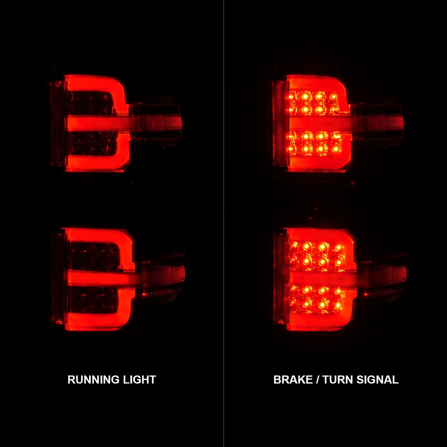 Anzo USA | Tail Light Assembly LED Smoke Lens Chrome Housing Pair | Fits Silverado 1500 | 311424